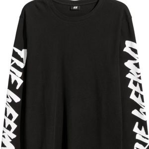 H&M x THE WEEKND black long sleeve tee.